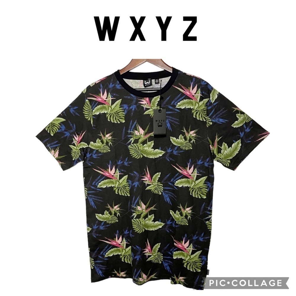 WXYZ men black tropical crewneck tshirt size XL NWT